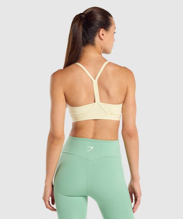 Damske Športové Podprsenky Gymshark V Neck Svetlo Žlté | FM6058293